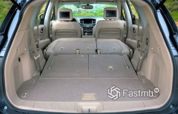 Nissan Pathfinder 2012 для США, багажное отделение